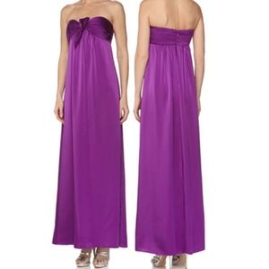 NEW! BCBG Max Azria Strapless Gown, Bow, Orchid, 6